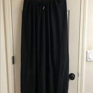 Mango black maxi skirt